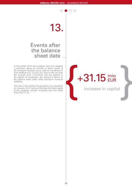 Annual Report 2010 - Savatech