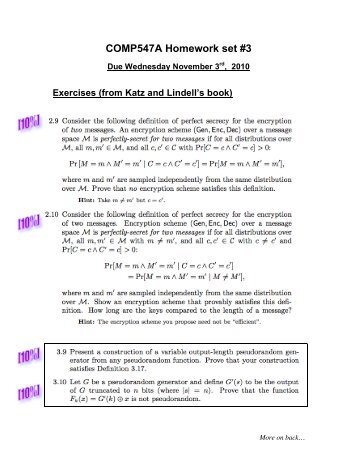 COMP547A Homework set #3