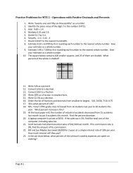 Math Practice Exam for Unit 2