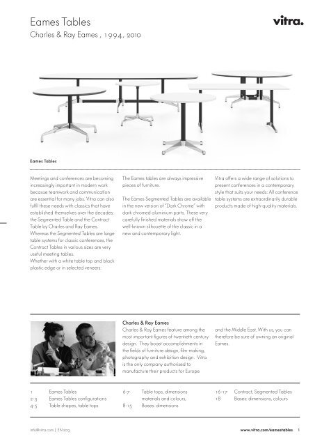 Eames Tables Factsheet EN - Vitra