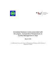 Annotated literature review on conflict management in the