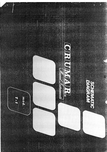 Crumar T1 electronic organ schematics - pdp7 dot org