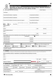 NSW Police - National Criminal Record check form