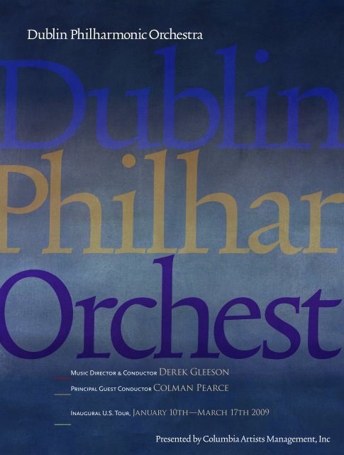 DPO U.S. Tour Souvenir Brochure - The Dublin Philharmonic ...