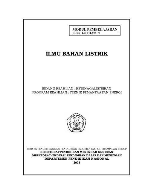 Ilmu Bahan Listrik - e-Learning Sekolah Menengah Kejuruan