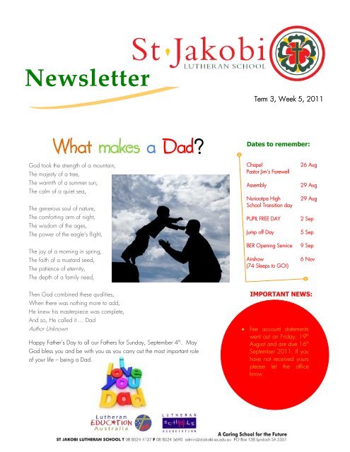 Newsletter - St Jakobi Lutheran School