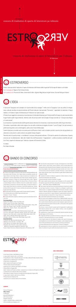 bando concorso ESTroverso - Comune di Tavagnacco