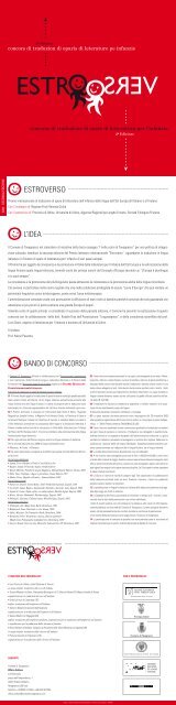 bando concorso ESTroverso - Comune di Tavagnacco