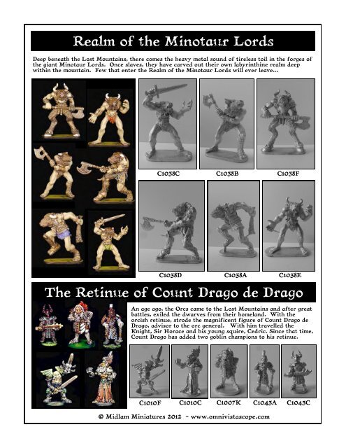 Catalogue - August 2012 Prices and Ordering - Mega Miniatures