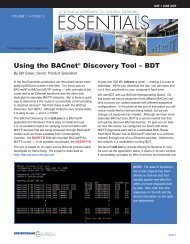 Using the BACnet® Discovery Tool - Contemporary Controls