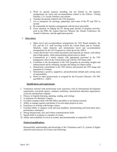 Job Description ADMINISTRATION AND PROGRAM ASSISTANT ...