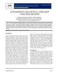 SYNTHESIS OF CdSe CRYSTAL USING HOT INJECTION METHOD