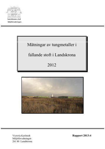 Tungmetaller i fallande stoft - Landskrona kommun