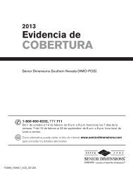 Evidencia de Cobertura - Senior Dimensions