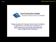 5S's - Lean Construction Institute