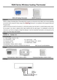 R205 Series Wireless heating Thermostat - TPS Thermal Controls