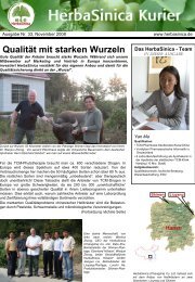 Ausgabe Nr. 33, November 2008 - HerbaSinica Hilsdorf GmbH