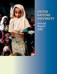 Annual Report 2001 - United Nations University