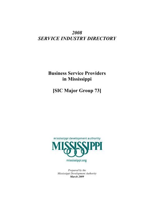 2008 SERVICE INDUSTRY DIRECTORY Business Service ...