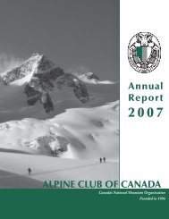 Annual Report 2007.indd - The Alpine Club of Canada