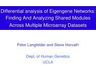 Differential analysis of Eigengene Networks: Finding And ... - UCLA