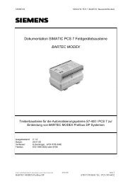 Dokumentation SIMATIC PCS 7 Feldgerätebausteine BARTEC ...