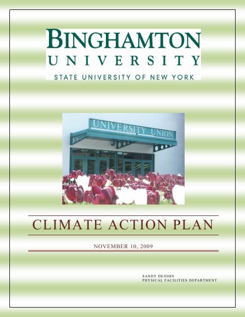 Climate Action Plan - Binghamton University