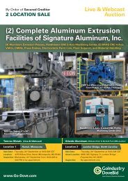 (2) Complete Aluminum Extrusion Facilities of Signature Aluminum ...