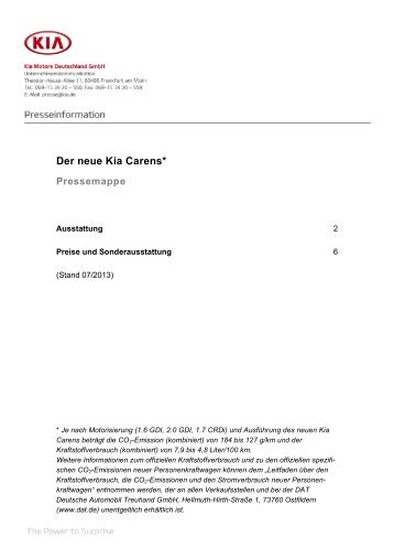 Neuer Carens Ausstattung 07-13.pdf - Kia Motors Europe