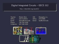 Digital Integrated Circuits â EECS 312