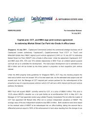 Capitaland, CCT, and MEA sign joint-venture agreement to ...