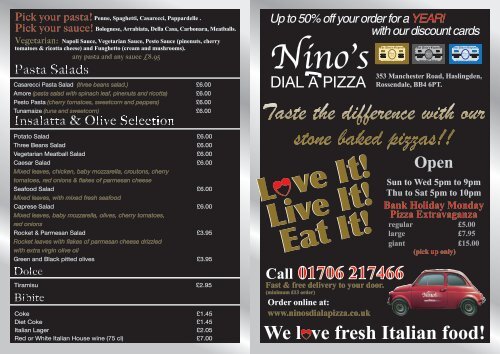 Up To 50% Off Your - Ninos Dial A Pizza