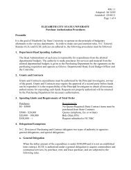 Policies & Procedures Manual - Elizabeth City State University