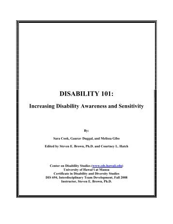 DISABILITY 101: - Students with Disabilities as Diverse Learners