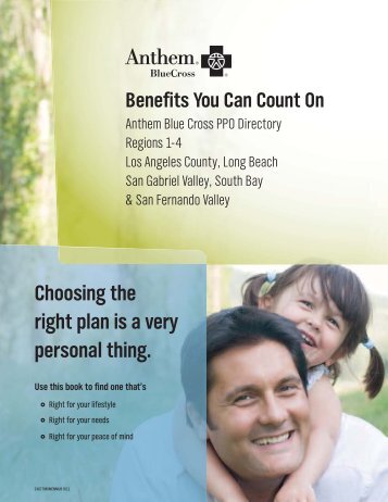 Anthem Blue Cross PPO Directory - Regions 1-4 - My Benefit Choices