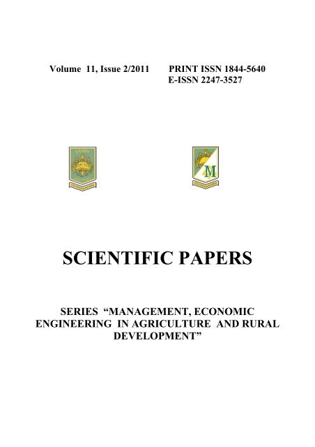 Issue 2 - Scientific Papers Series â€œManagement, Economic