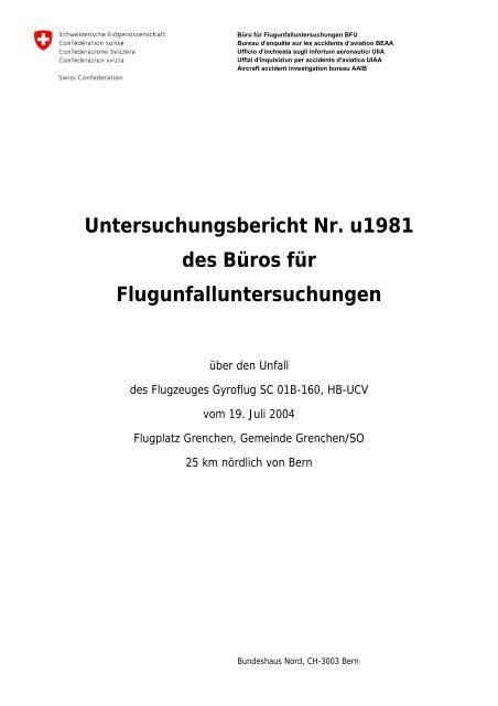 Untersuchungsbericht Nr. u1981 des BÃ¼ros fÃ¼r ...