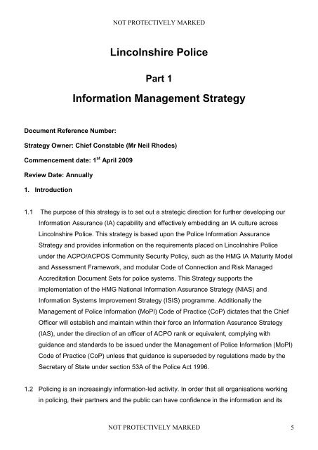 Information Management Strategy.pdf - Lincolnshire Police