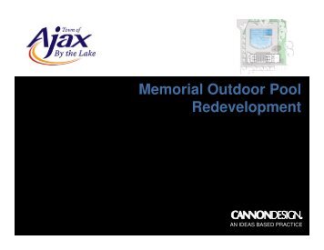 Memorial Outdoor Pool Redevelopment - Town of Ajax