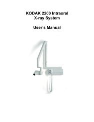 KODAK 2200 Intraoral X-ray System User's Manual - William Green