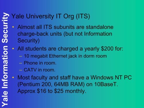 Yale University ITS Information Security Office - Zoo - Yale University