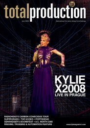 Kylie X 2008 Live in Prague, TPi magazine - Stage Technologies
