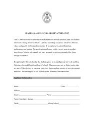 GUARDIAN ANGEL SCHOLARSHIP APPLICATION This $1,000 ...