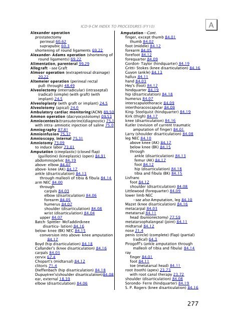 ICD-9-CM Procedures (FY10)