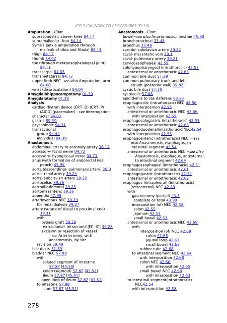 ICD-9-CM Procedures (FY10)