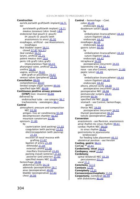 ICD-9-CM Procedures (FY10)