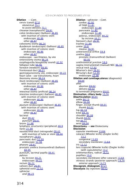 ICD-9-CM Procedures (FY10)