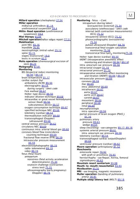 ICD-9-CM Procedures (FY10)