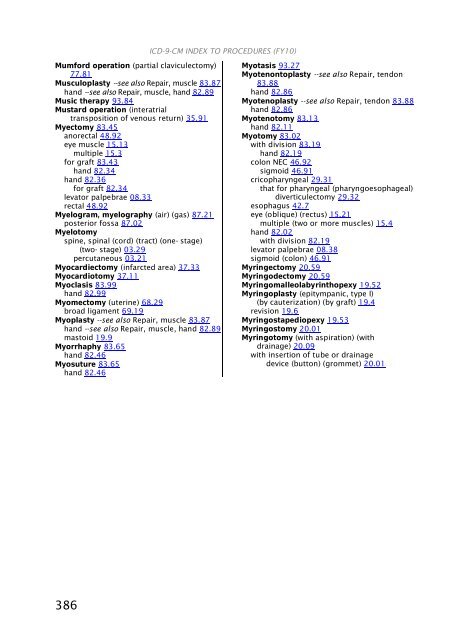 ICD-9-CM Procedures (FY10)