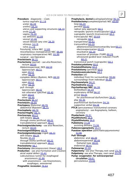 ICD-9-CM Procedures (FY10)